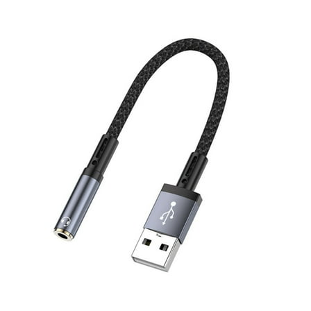 Zeiwohndc USB To 3.5mm Audios Adapter Audios Cable For Headphone Gaming Consoles
