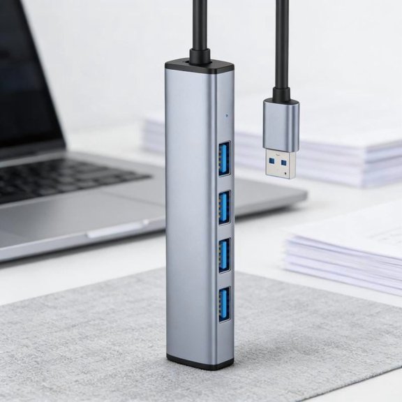 Zeiwohndc USB3.0 Type C Expansion Dock 4Port Super Speed 5Gbps for PC Mouse Keyboards