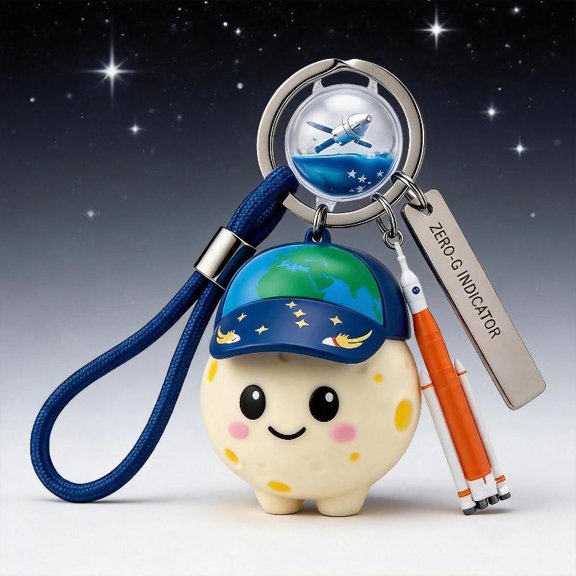 Zeiwohndc Unique Cosmic Keyring Showcasing 2 Task Aspets In PET for Daily
