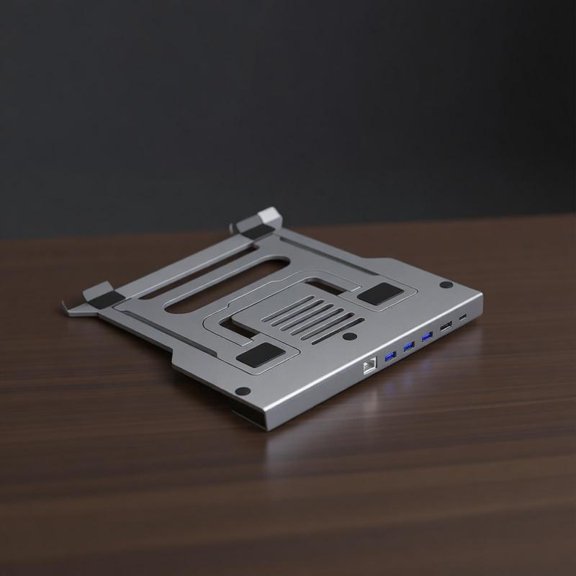 Zeiwohndc Universal Laptop Docking Stations With Height Adjustment And Heat Dissipation