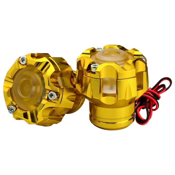 Zeiwohndc Universal Motorcycle Front Fork Guard Crash Protector LED Light Easy Mount