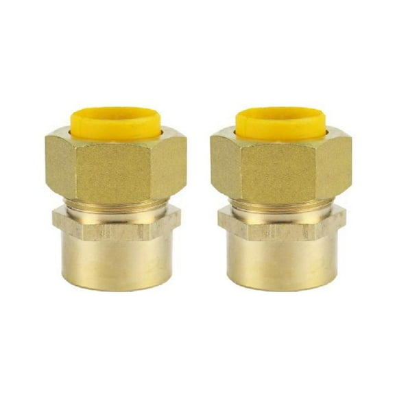 Zeiwohndc Upgrades 3/4 Inch Brass Fitting Quick Connect Adapters Set of 2 for Gas Pipe