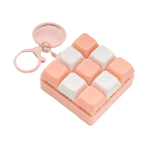 Zeiwohndc Upgrades Keyboard Keychain Anxiety Relief Toy Clickable Key for Kids Adults