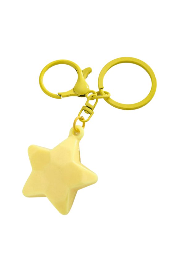 Vibrant Candy Colored Acrylic Star Keychain Lightweight Sturdy Unisex Gift
