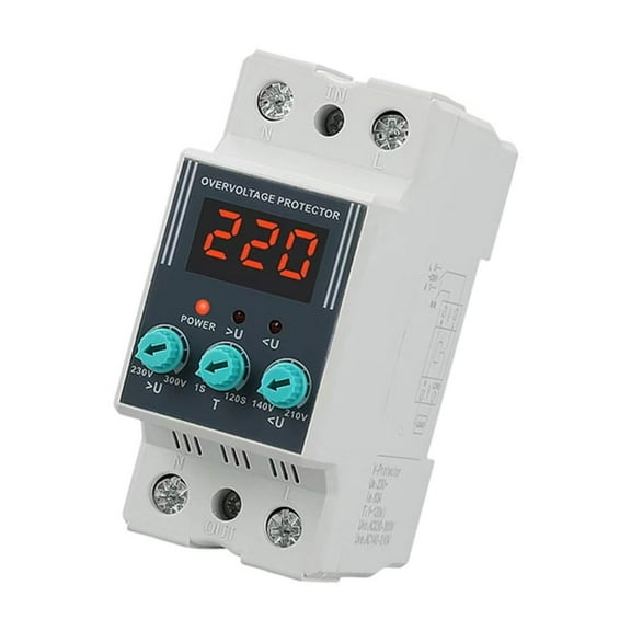 Zeiwohndc Voltages Output Stabilizer Adjustable 63A Protector for Home Office Appliance