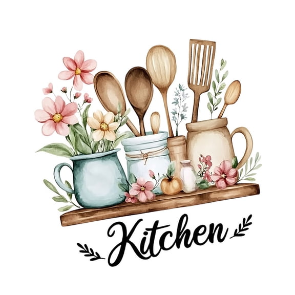 Zeiwohndc Waterproof Kitchen Wall Stickers Wall Sign Art Decors for Dining Living Room