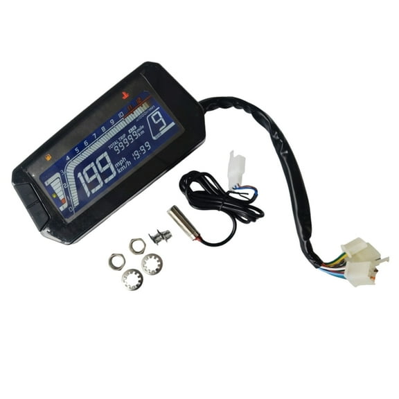 Zeiwohndc Waterproof Motorcycle Digital Dashboard with Adjustable Brightness for Rides