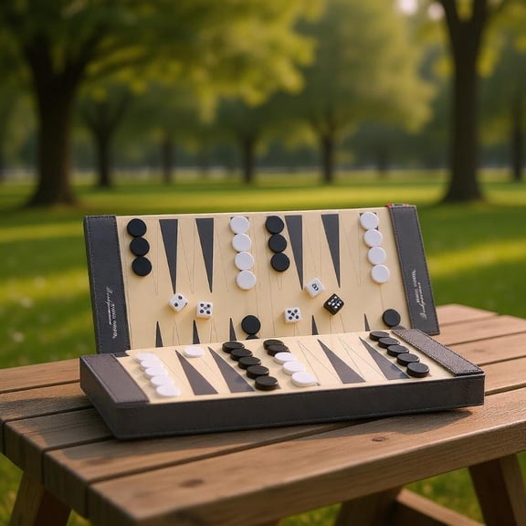 Zeiwohndc Waterproof Rolls Up Backgammon And Chess Pack For Beach Outings And Home Use