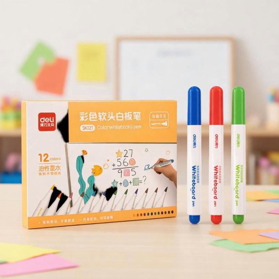 Zeiwohndc Whiteboard Marker Pen Assorted Color Smooth Writing Dry Erases Whiteboard Pens