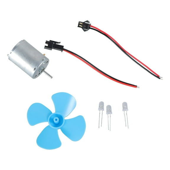 Zeiwohndc Wind Turbines Motor Model Kits with Fan Blades Wind Power Teaching Tool