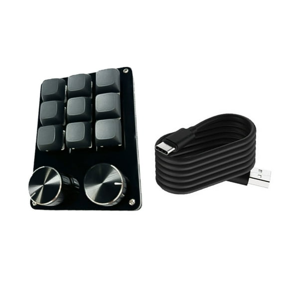 Zeiwohndc Wire 9/10/12/15Key Macro Keypad with Easy Programming for Gamers Creators