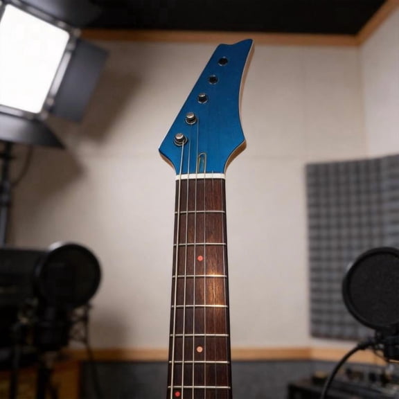 Zeiwohndc Wood Electric Guitar Neck with Fretboard 24 Frets Guitar Necks Replacement