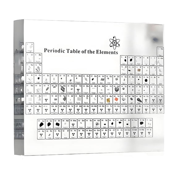 Zeiyignr Clear Periodic Table, Acrylic Periodic Table Display, Chemistry Decor, Teaching Tool, Science Gifts, for Teacher & Chemistry Lovers Multicoloured