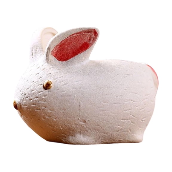 Zeiyignr Cute Ceramic Succulent Pot, Small Indoor Animal Shaped Planter for Office Desk and Home Garden Decor Rabbit A