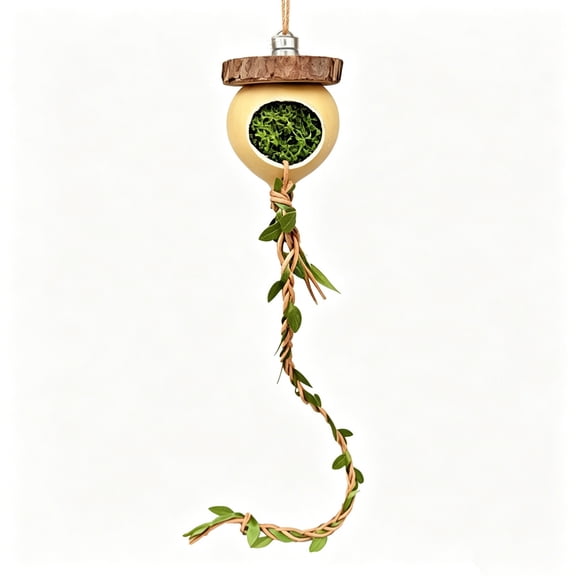 Zeiyignr Jumping Spider Hideout - Wood Habitat with Magnetic Mount Spider Climbing Platform Suitable for Jumping Spiders and Other Small Insects 15.8In Green