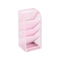 thumbnail image 1 of Zeiyignr Mental Mesh Pen Holder, Pencil Locker Holder with Slanted Slots, for Storaging Office Art Supplies Pink, 1 of 6