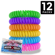 ZekPro 12 Pack Mosquito Repellent Bracelet Band [INDIVIDUALLY WRAPPED] Insect Bug