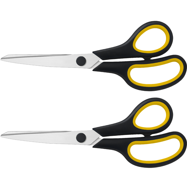 ZekPro 2 Pack Scissors 8" Heavy Duty Sharp Craft Shears for Office