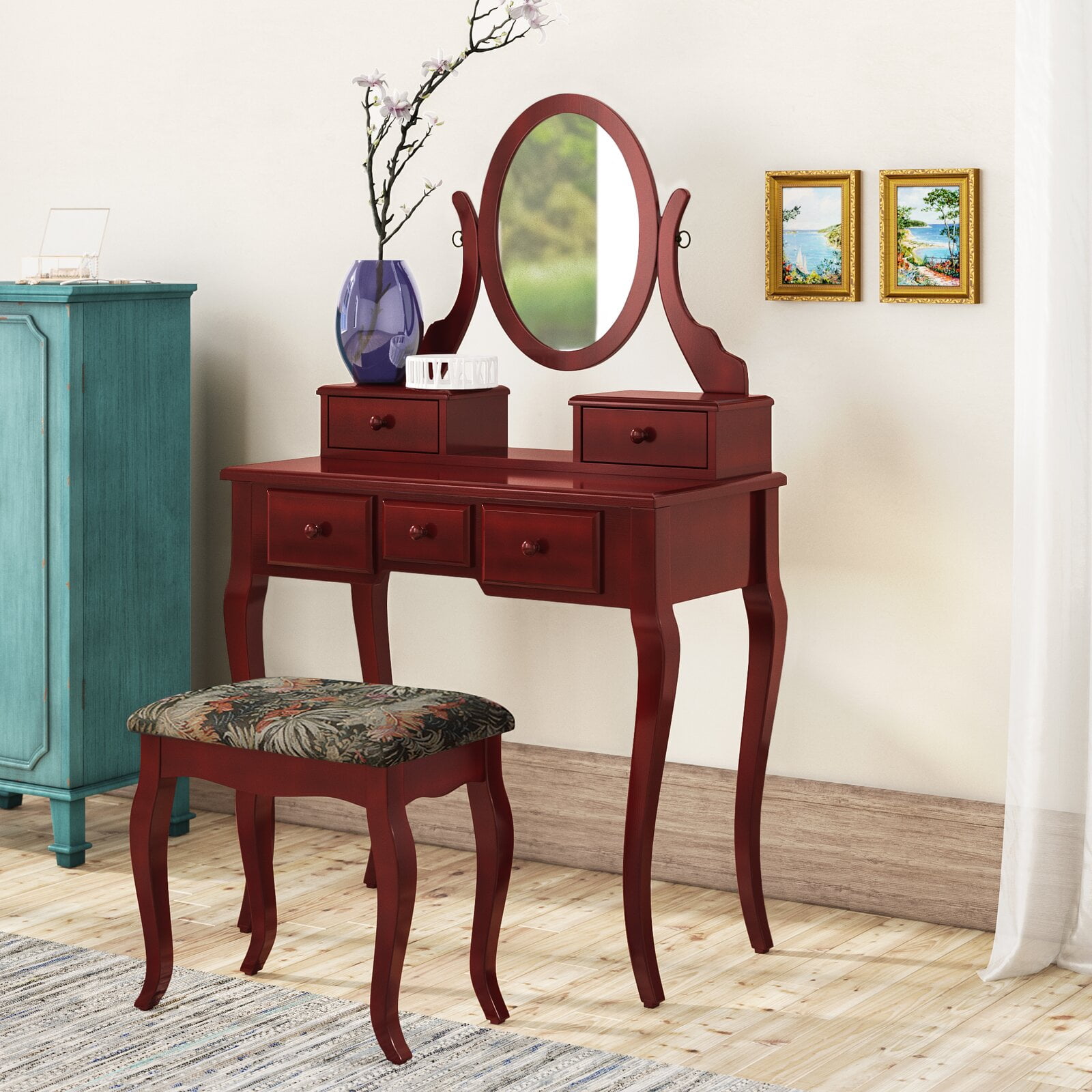 Zeke wood makeup vanity deals