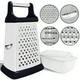 Zekpro Cheese Grater, 4Sided Stainless Steel Box Grater, Foods