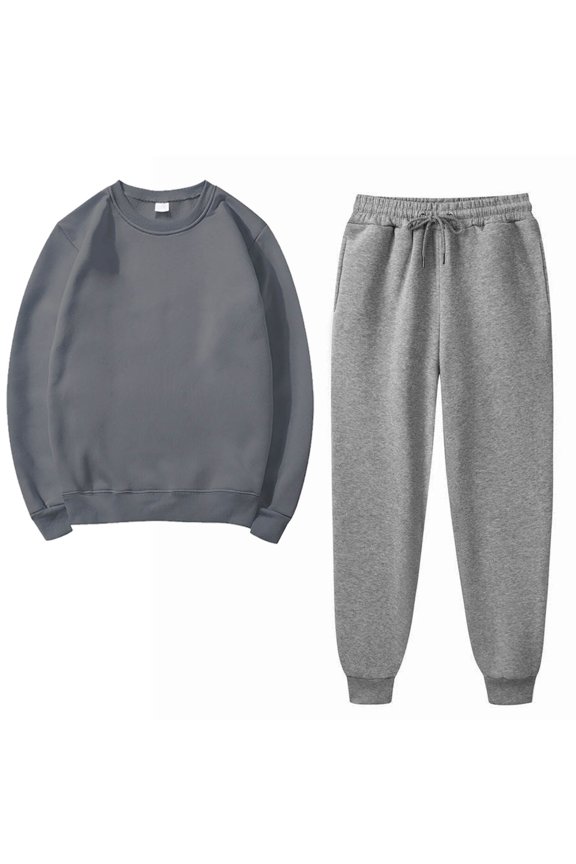 2 Piece Sets for Women Crew Neck Sweatshirt Jogger Pant 2-Piece Sweatsuit Set,Sizes S-3XL
