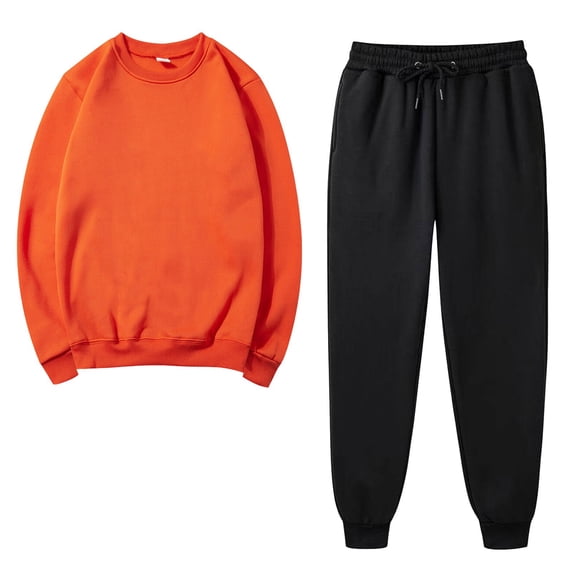 Zekutng 2 Piece Sets for Women Crew Neck Sweatshirt Jogger Pant 2-Piece Sweatsuit Set,Sizes S-3XL