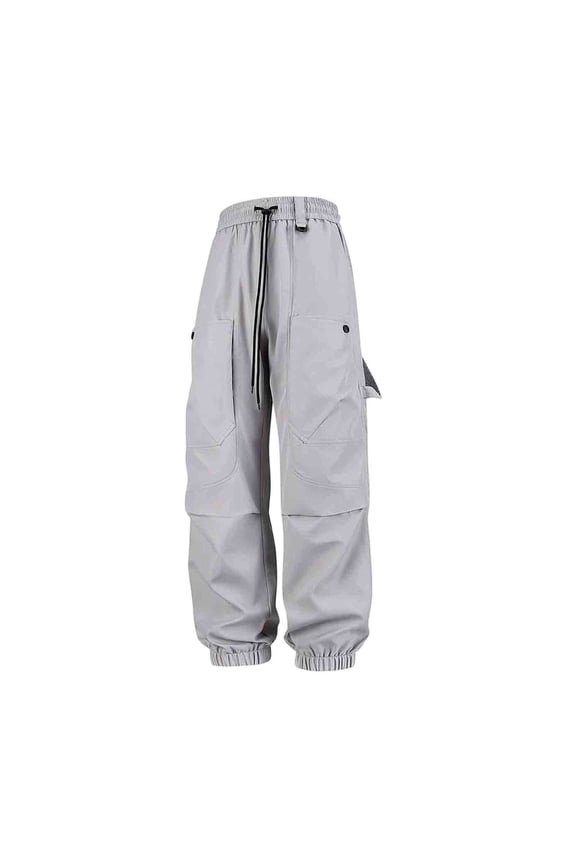 Cargo Pants for Men Buckle Adjustable Waist Multi-Seam Pocket Rib Cuff Jogger Pants,Sizes M-2XL