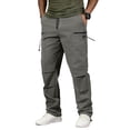 thumbnail image 1 of Zekutng Cargo Pants for Men Contrast Zipper Toggle Pocket Convertible Hem Multi-Panel Straight Pants,Sizes S-3XL, 1 of 9