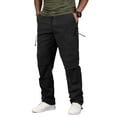 thumbnail image 1 of Zekutng Cargo Pants for Men Contrast Zipper Toggle Pocket Convertible Hem Multi-Panel Straight Pants,Sizes S-3XL, 1 of 9