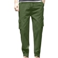 thumbnail image 1 of Zekutng Cargo Pants for Men Drawstring Ankle Cuffed Casual Jogger Pants,Sizes L-5XL, 1 of 6