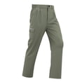 thumbnail image 1 of Zekutng Cargo Pants for Men Pleated Partial Elastic Waist Reflective Trim Straight Work Uniform Pants,Sizes S-5XL, 1 of 4