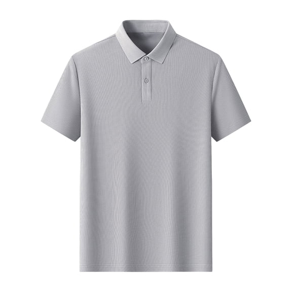 Zekutng Men's T-Shirts Comfy Solid Short Sleeve Turndown Collar Regular Pullover Casual,Sizes M-4XL