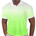thumbnail image 1 of Zekutng Men's T-Shirts Gradient Short-Sleeve Collared Button-Down Pullover,Sizes M-3XL, 1 of 4