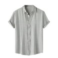 thumbnail image 1 of Zekutng Men's T-Shirts Solid-Color Summer Short-Sleeve Button-Down Collar Shirt,Sizes M-3XL, 1 of 9