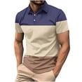 thumbnail image 1 of Zekutng Mens T-Shirts Button-Down Classic Short-Sleeve Shirt,Sizes M-4XL, 1 of 5