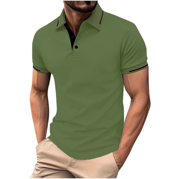 Zekutng Mens T Shirts Button-Down Collared Summer Casual Short-Sleeve Shirt,Sizes S-3XL