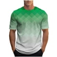 thumbnail image 1 of Zekutng Mens T-Shirts Gradient Checkered Print, Round-Neck, Short-Sleeve T-Shirt,Sizes M-3XL, 1 of 5