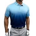 thumbnail image 1 of Zekutng Mens T-Shirts Gradient Print Collared Button-Down Shirt,Sizes S-5XL, 1 of 5