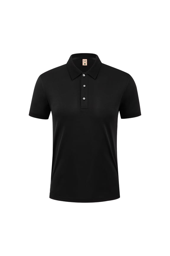 Mens T-Shirts Solid Color Short Sleeve Casual Button Turn-down Collar,Sizes S-4XL