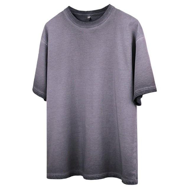 Zekutng Mens T Shirts Summer Casual Solid Color Round Neck T-shirt,Sizes S-3XL