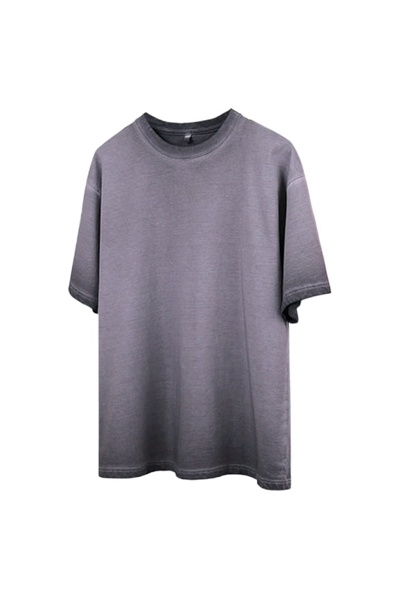 Mens T Shirts Summer Casual Solid Color Round Neck T-shirt,Sizes S-3XL