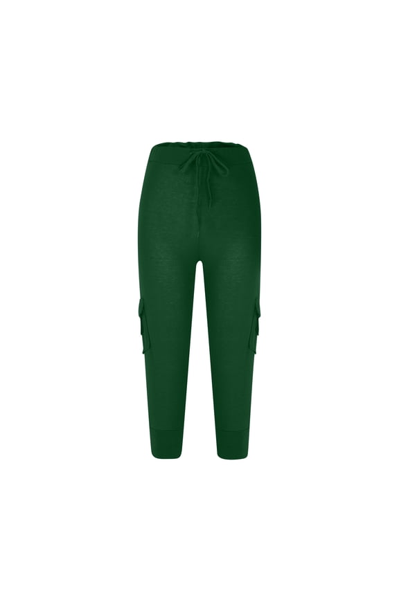 Pants for Women Stretch Drawstring Work Pants with Buttons and Multiple Pockets,Sizes XS-4XL