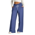 thumbnail image 1 of Zekutng Pants for Women Wide Leg Casual Drawstring Workout Pants with Pockets,Sizes S-3XL, 1 of 4