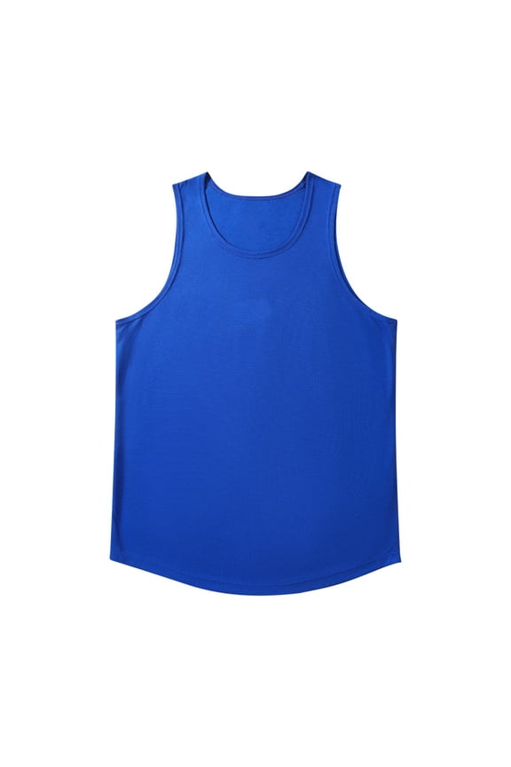 Tank Tops Men Solid Color Casual Fitness Sport Permeability Round Neck Tank Top,Sizes M-3XL