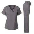 thumbnail image 1 of Zekutng Two Piece Sets for Women Scrub Set V-Neck Short-Sleeved Comfortable Workwear Set for Doctors and Nurses,Sizes S-2XL, 1 of 3