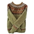 thumbnail image 1 of Zekutng Women's Sweaters Crew Neck Fair Isle Nordic Knit Pullover Long Sleeve Retro Geometric Pattern Thick Warm Knit Layering,Sizes XS-5XL, 1 of 4