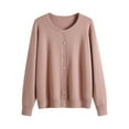 thumbnail image 1 of Zekutng Womens Sweaters Crew Neck Button Down Knit Cardigan Long Sleeve Solid Color Casual Outerwear,Sizes M-3XL, 1 of 7