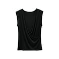 thumbnail image 1 of Zekutng Womens Tops Casual Solid Color V-Neck Summer Sleeveless Camisole Blouse T-shirt Tank Top,Sizes M-5XL, 1 of 8