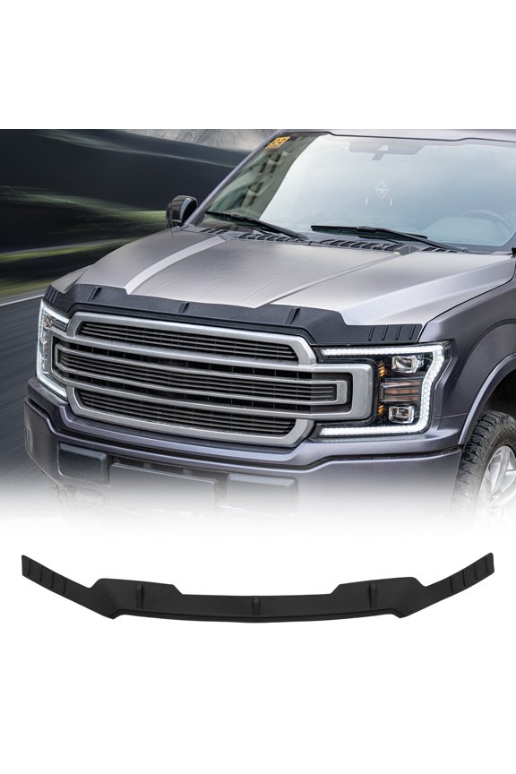 TPE All Weather Hood Shield, Fits Ford F150 Truck 15-20, Not for Lettered Hoods, Anti-Scratch Truck Exterior Accessories