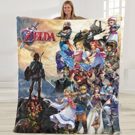 Zelda Birthday Gift for Girl Boy Women Flannel Music Fan Lover 50X60 in